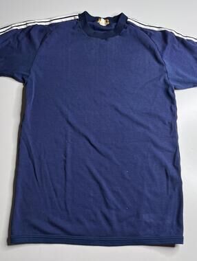 Vintage Jelenk Shirt Mens Small Blue Raglan Striped Sleeve Sportswear Japan
